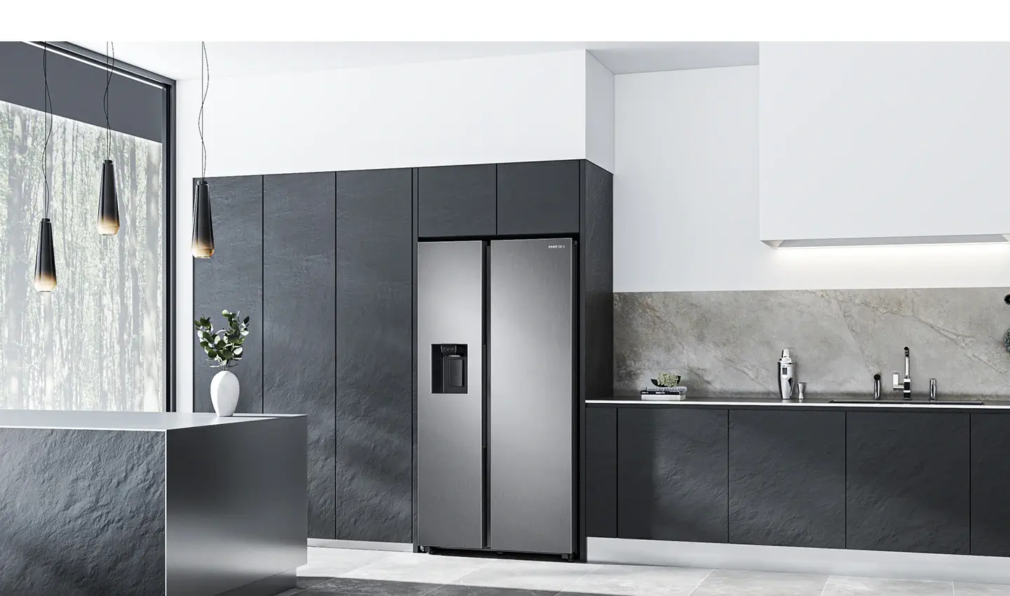 Samsung side by side Kühlschrank Black steel